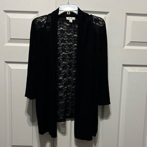 Dress Barn Black Lace Cardigan